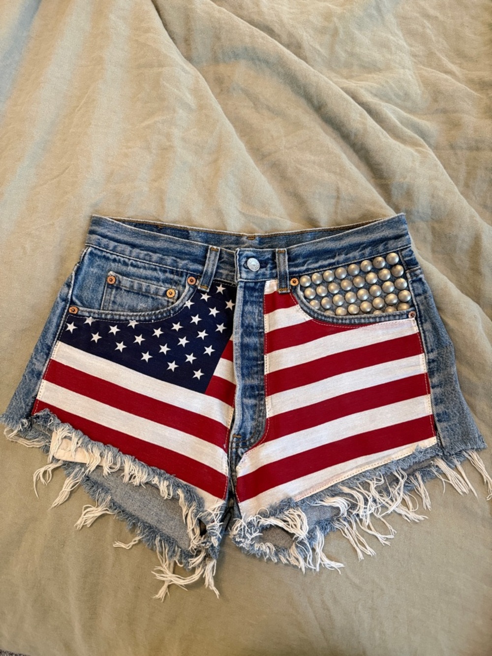 Levi’s 501 Custom American Flag Shorts